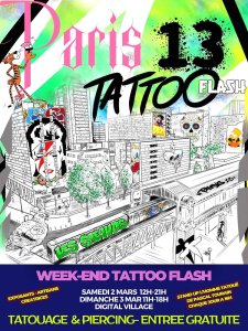 Paris 13 Tattoo Flash 2024